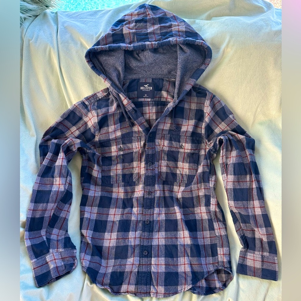 EUC!! Hollister Flannel Hoodie